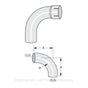 ABP N49 50EL90123C 90 DEG ELBOW 10X8R