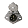 ABP N54A SF7WSSAE SOCKET - 7 PIN, SOLID PIN, 2 HOLE MOUNT,