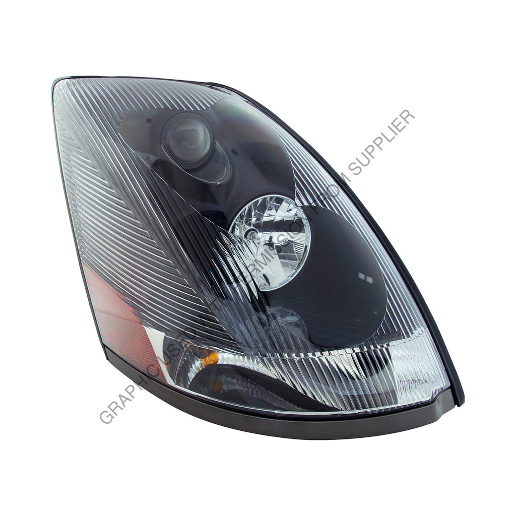 ABP N60B 71122R VOLVO 2004-2015 VN/VNL HEADLIGHT, BLACK
