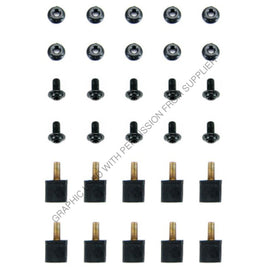 ABP N795 91110H GRILLE HW KIT, VOLVO VNL BLK/CH,04+