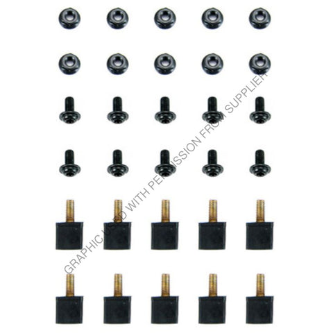 ABP N795 91110H GRILLE HW KIT, VOLVO VNL BLK/CH,04+