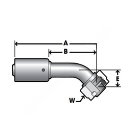 ABP N83 311232 COMP FITTING 45DEG