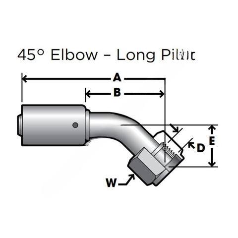 ABP N83 311390 A/C FITTING 45 DEG