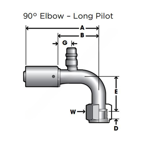 ABP N83 311418 A/C FITTING 90 DEG