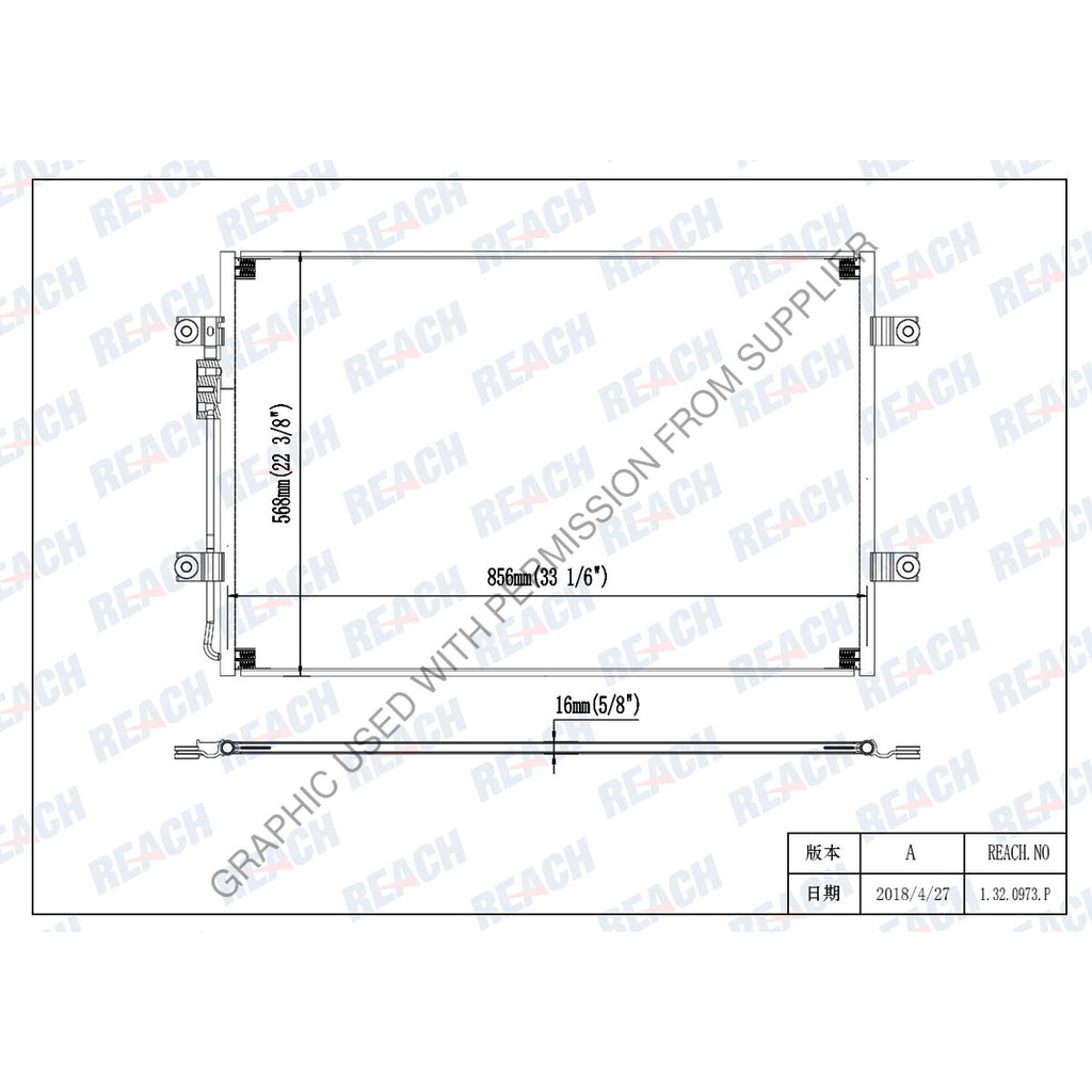 ABP N83 32 0973 CONDENSER CASCADIA08-16 PFLOW 33.17X22.3