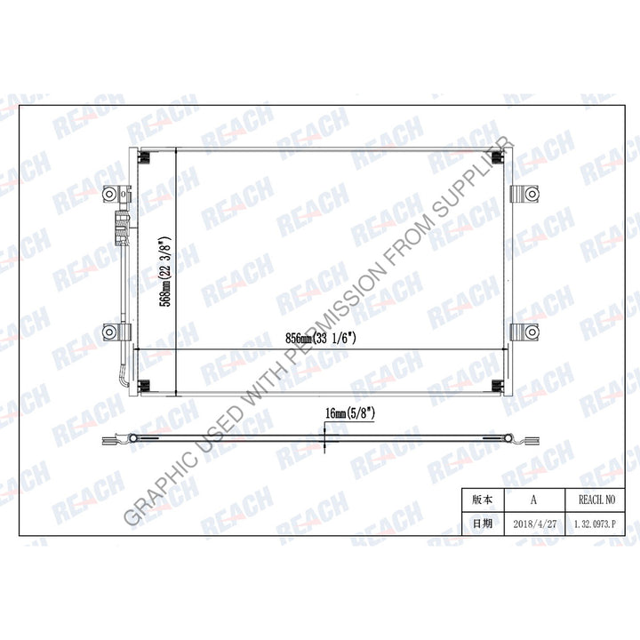 ABP N83 32 0973 CONDENSER CASCADIA08-16 PFLOW 33.17X22.3
