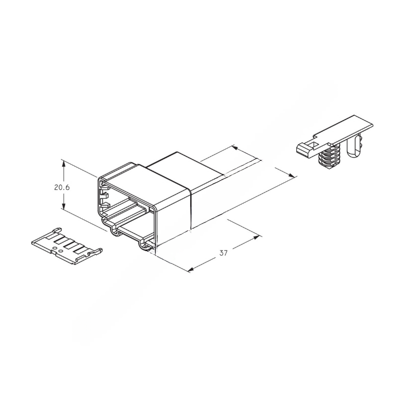 AFL E3421 002 RCPT-8CAV,Y2.8,AFLE 3421 002,G