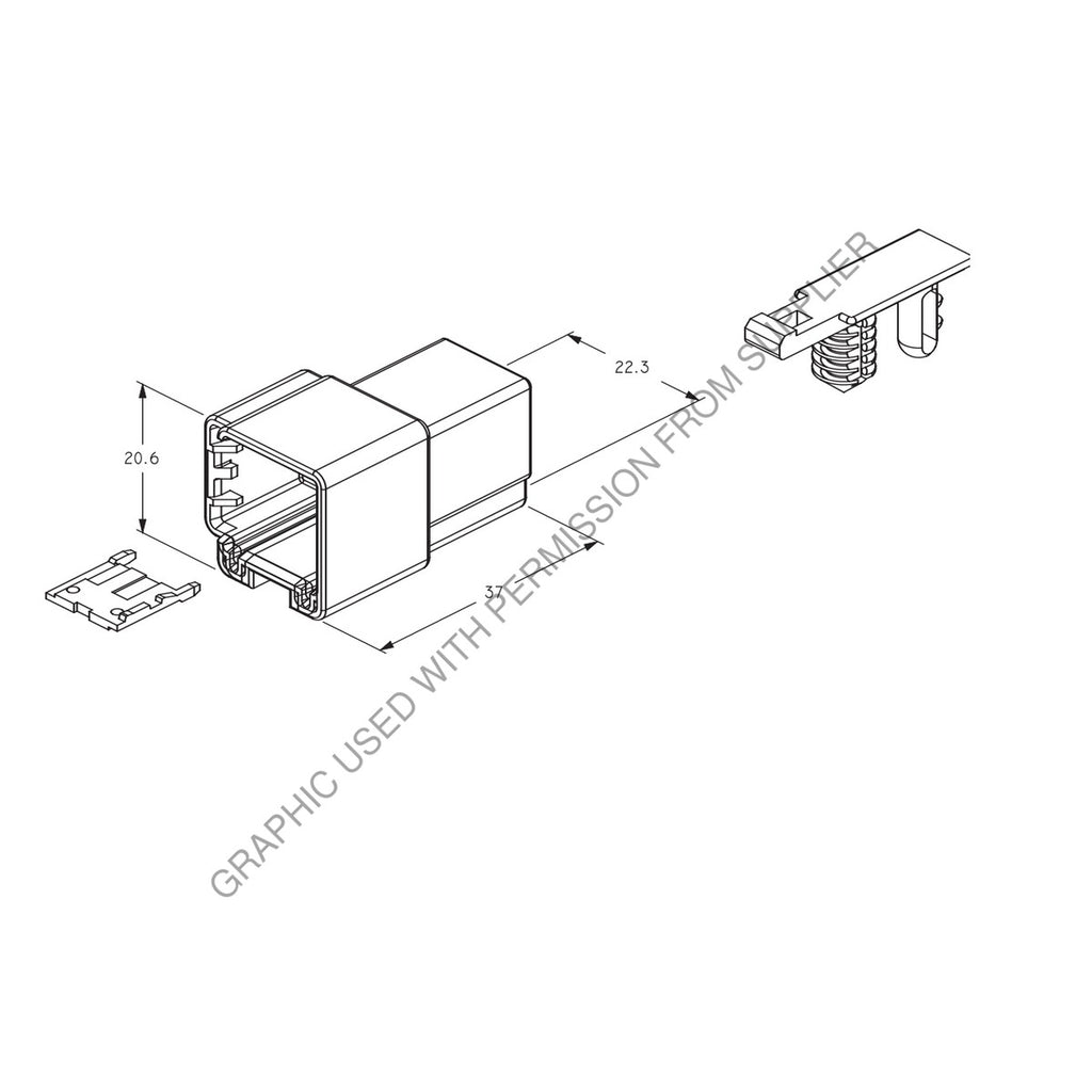 AFL E3504 001 RCPT-4CAV,Y2.8,AFLE 3504 001,B