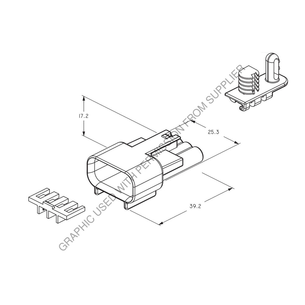 AFL E5345 001 RCPT-4CAV,Y1.5S,AFLE 5345 001