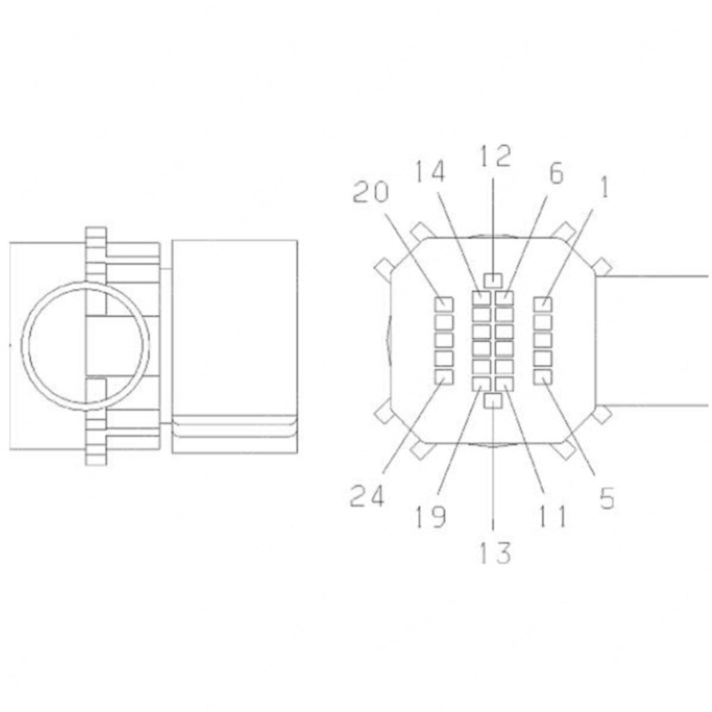 AFL R62001 001 PLUG-24CAV,MX150S,BK,RND