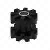 BCD 33217 1 ISOLATOR-BUTYL,SCALLOPED,REAR