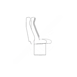 BOS 2341123 544 DRS SEAT BLK ISOLATOR NO ARM REST