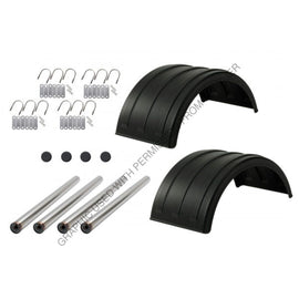BTS TIKPF200 80P KIT - FENDERS, SINGLE AXLE, BLACK POLY