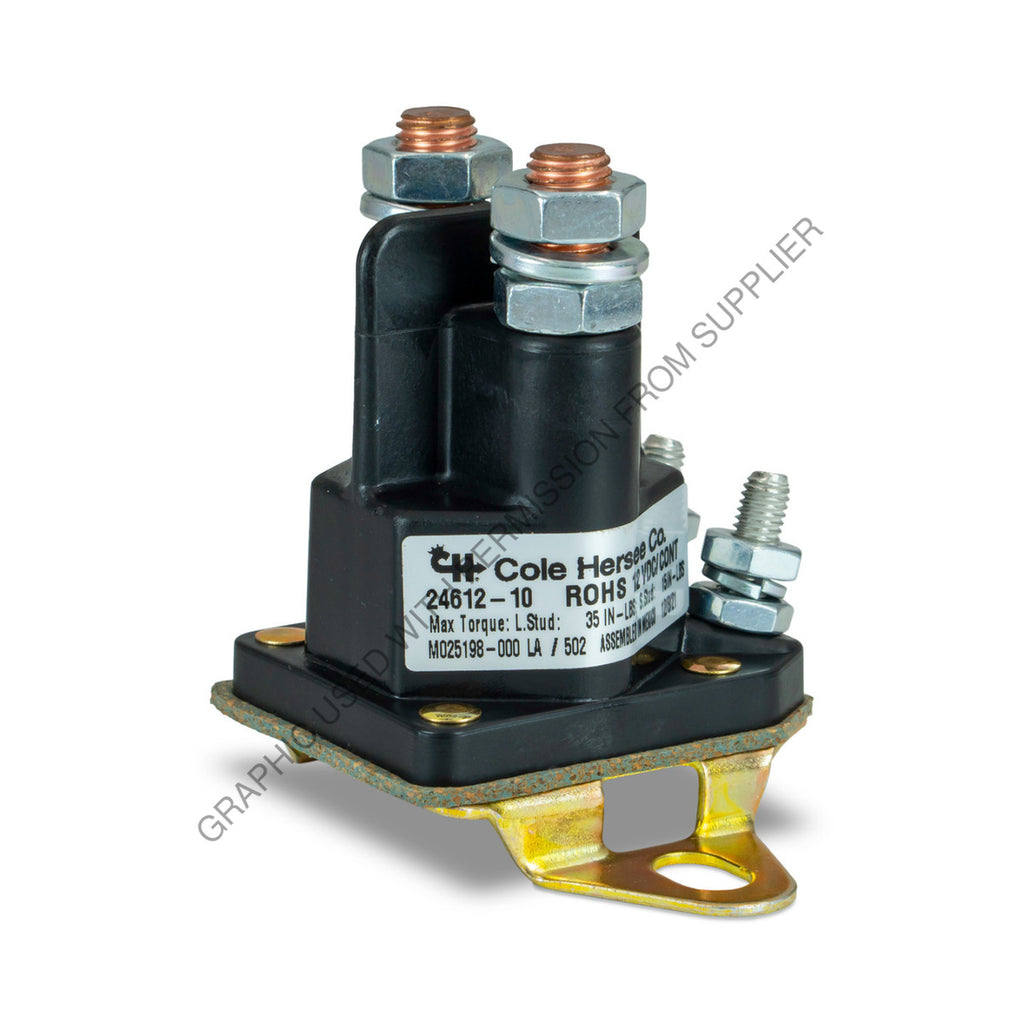 CHS 24612 10 100 AMP INSULATED SOLENOID, 12 VOLT