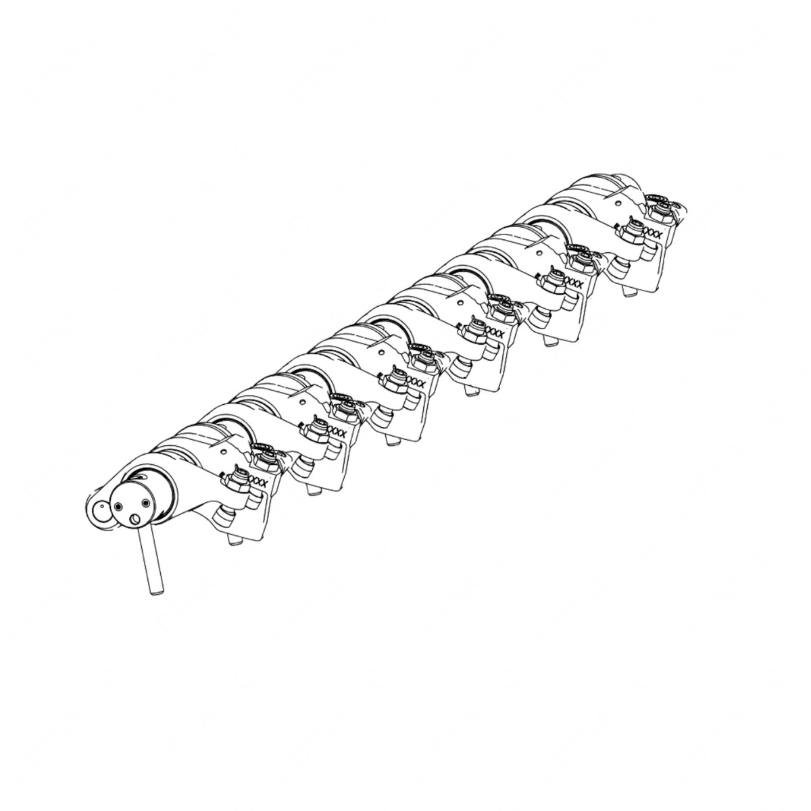DDE EA4720502531 EXHAUST ROCKER SHAFT ASSEMBLY