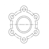 DDE NS60124 FAN SPACER Sup to: DDE NS60-124