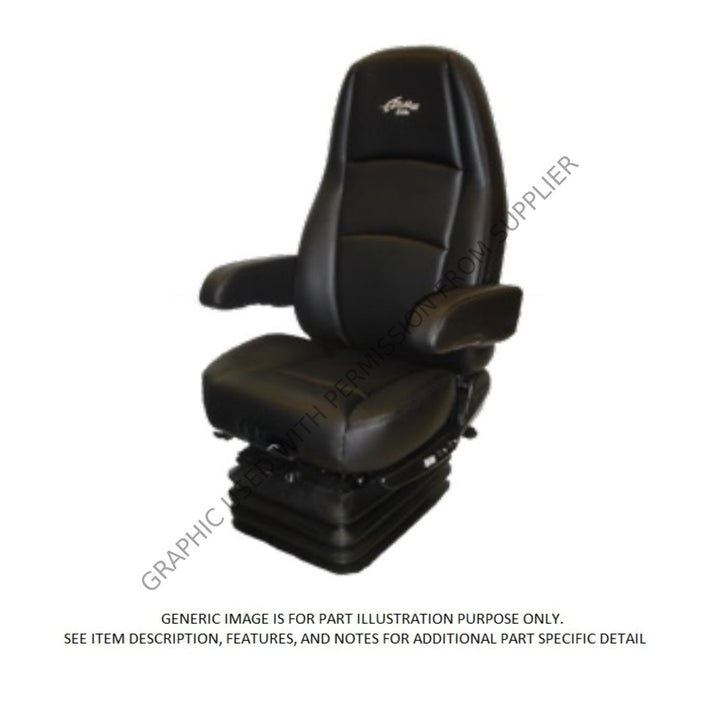 DMS 2D311P7BSNSN SEAT-ATLAS II DLX SKIRT BLK/TANUL 2ARMS