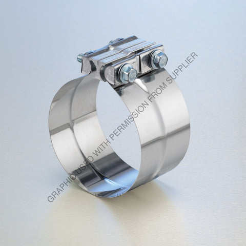 DN  X007785 CLAMP-STEPPED,PREFORMED,5IN,SS,SEALCLAMP