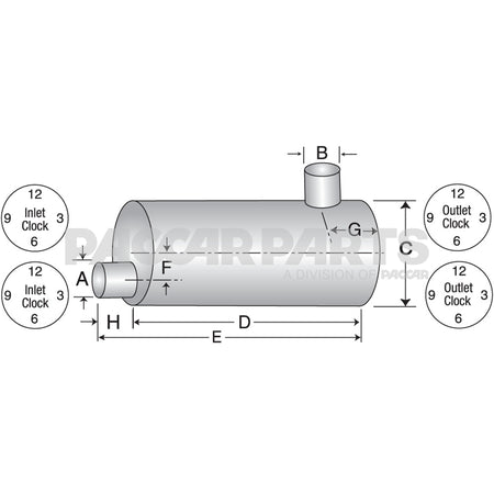 EMM86530 MUFFLER-TYPE 7-11.1"