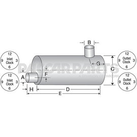 EMM86530 MUFFLER-TYPE 7-11.1"