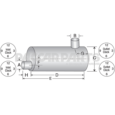 EMM86530 MUFFLER-TYPE 7-11.1"
