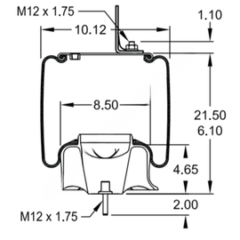 FI  W01M58 8463 AIRBAG-1T15XMR7 M12ST 1/4NPT PST BRK NUT