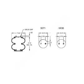 FI  W01 358 7659 DOUBLE CONVOLUTED AIRSPRING