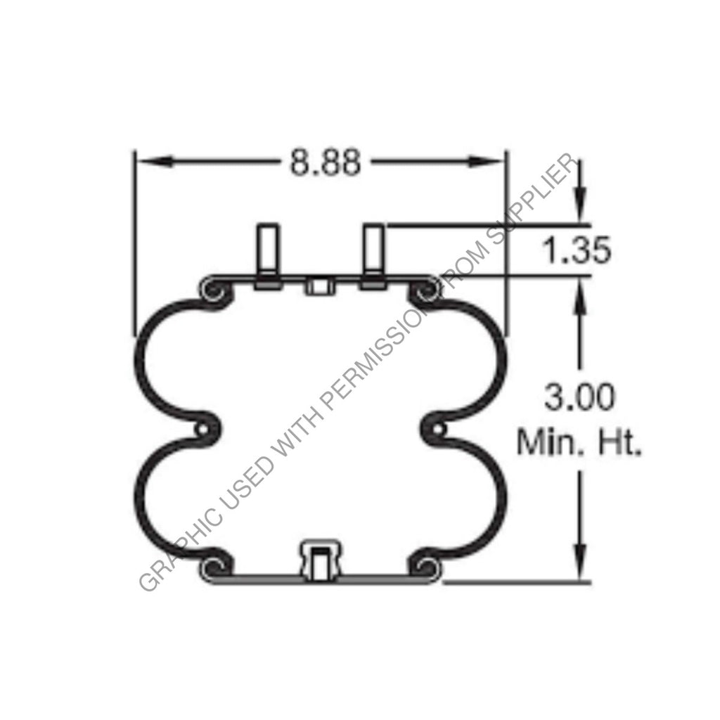 Homerr 7891 FI W01 358 7891 AIR BAG-20F 1/4NPT 2X1/2ST
