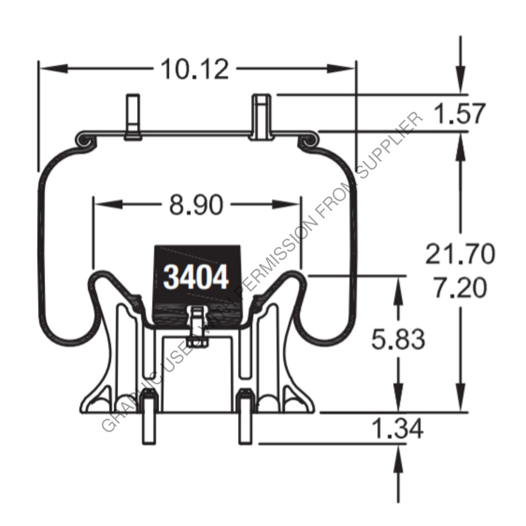 FI  W01 358 8720 AIR SPRINGRVRSBLE, 1T17B7 RB 3/4CF PBW