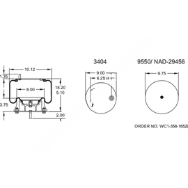 FI  W01 358 9634 AIR SPRING ASSY-ONE PIECE,MID RIDE HT