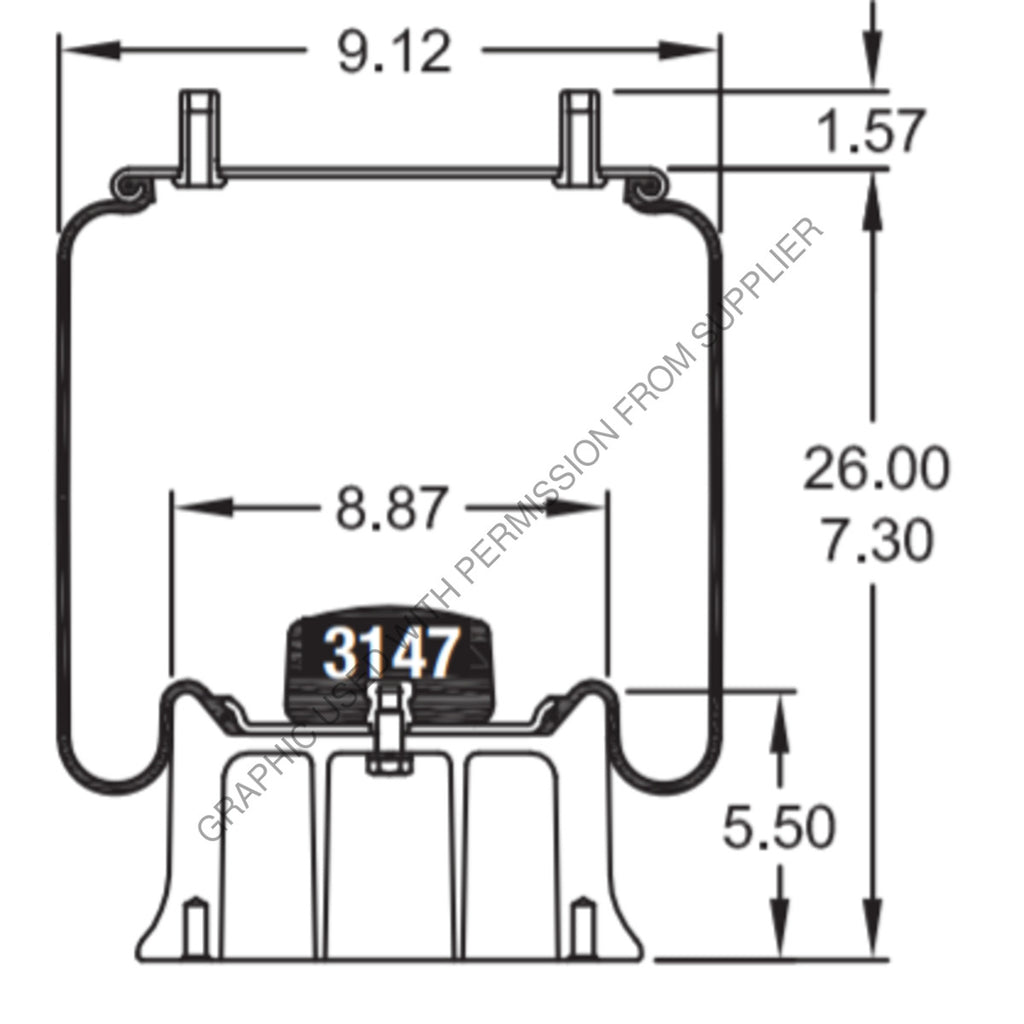 FI  W01 358 9804 AIR SPRING - 1T19L11 RB 2CF PBW