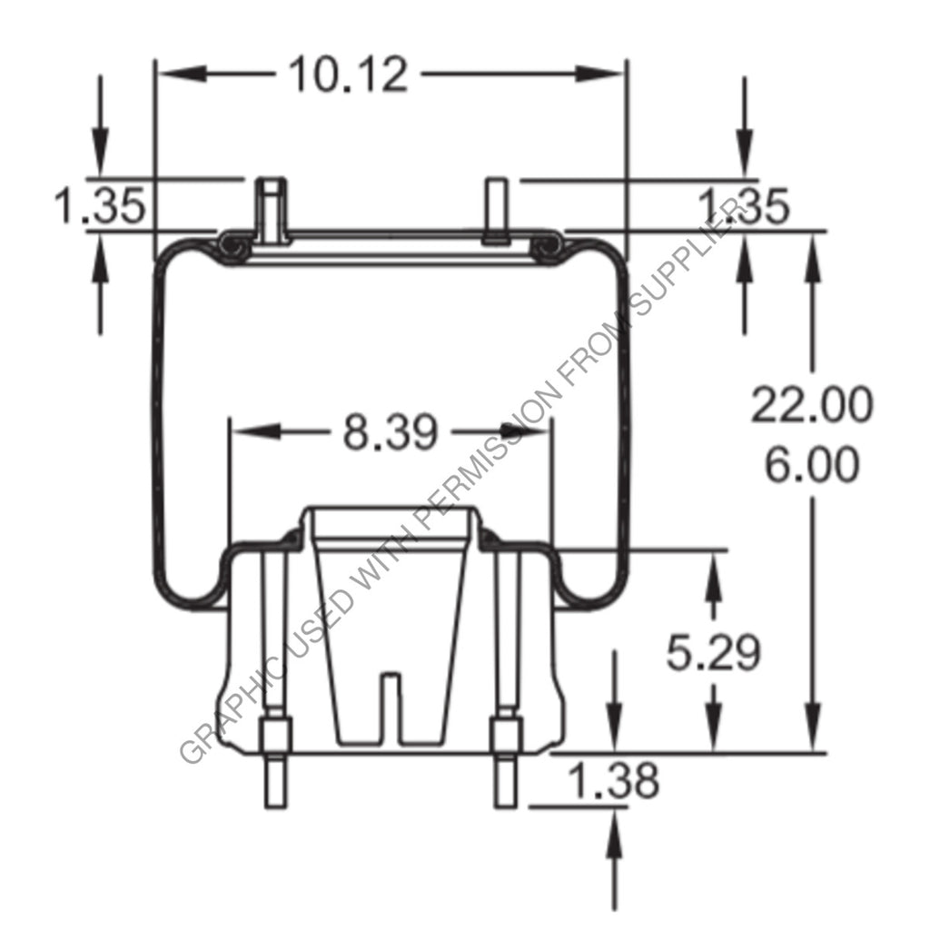FI  W01 358 9866 AIR SPRING-1T15VMR8 3/4CF1/2ST PST