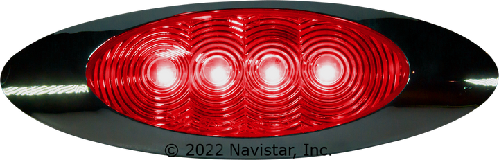FLTCM60004RC 4 LED, OVAL RED /CLEAR SURFACE