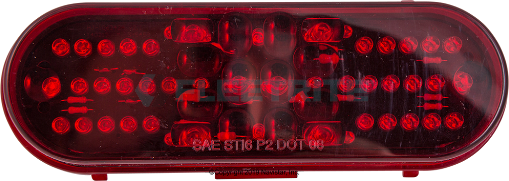FLTSTT60042R 6 RED OVAL S/T/T, 42 LED