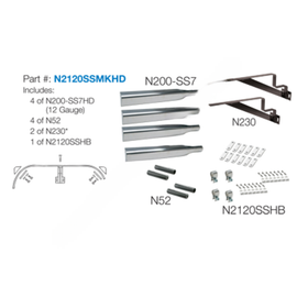 GRN N2120SSMKHD STNLSS HVY DTY MOUNT KIT, FUL TNDM FEND