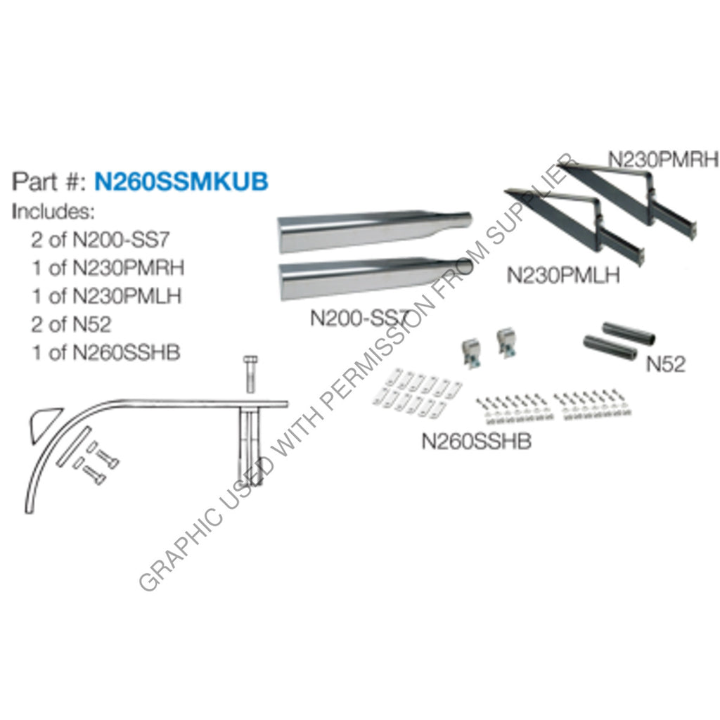 GRN N260SSMKUB MOUNTING KIT USING UNIVERSAL BRACKET