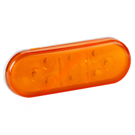 GRO 54143 STT LAMP, YEL, OVAL, LED, W/HARD SHLL
