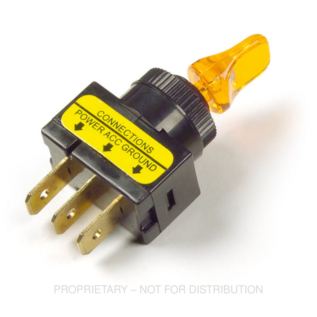 GRO 82 1910 TOGGLE SWITCH D/BILL- I/O GLOW 20A AMBER