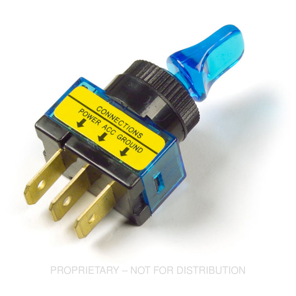 GRO 82 1912 TOGGLE SWITCH D/BILL- I/O GLOW 20 ABLUE