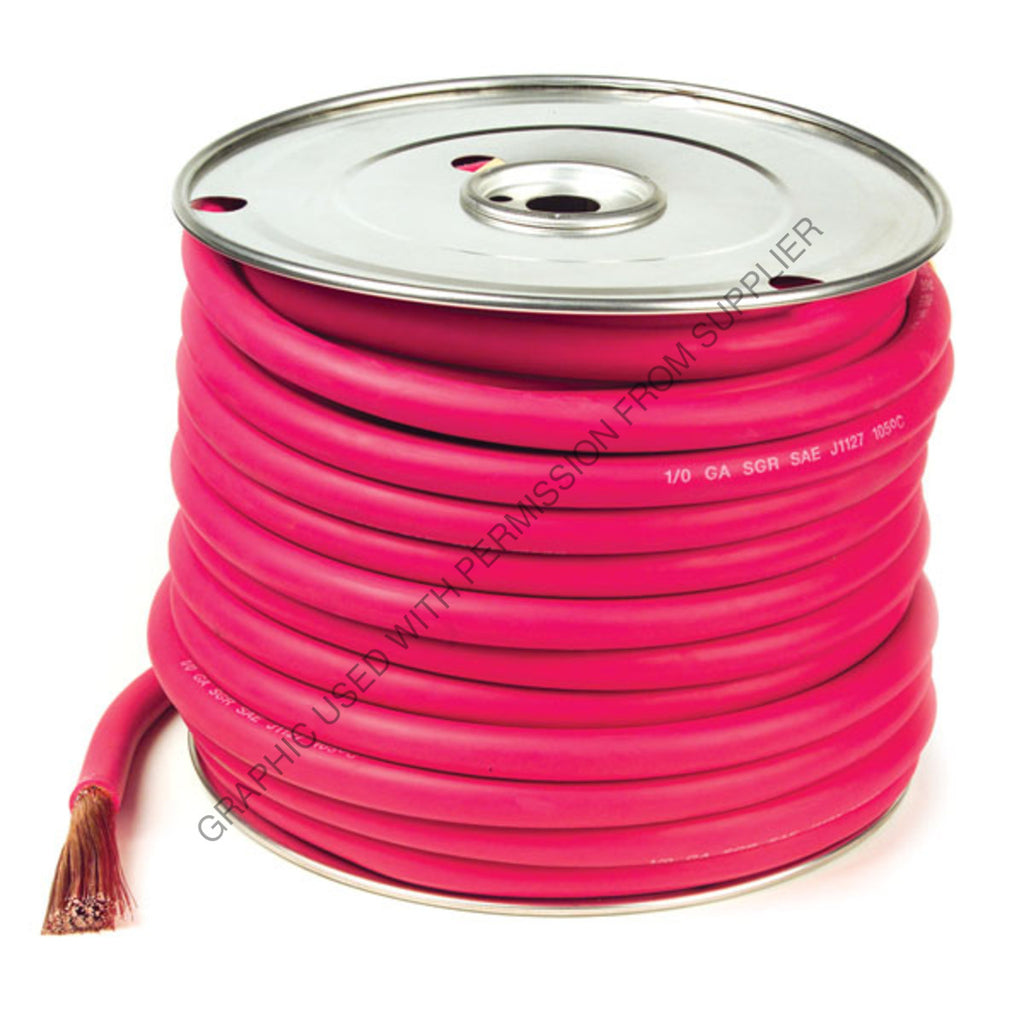 GRO 82 6718 BATTERY CABLE, RED, 2 GA, 25 SPOOL