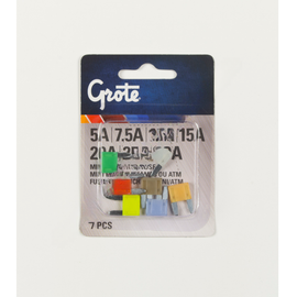 GRO 82 ANM7 MINIATURE BLADE FUSE ASSORTMENT, 7 PK