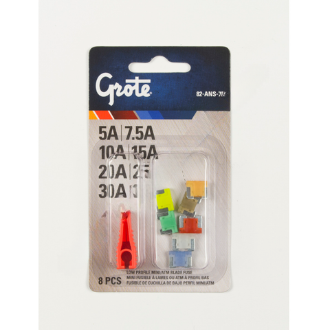 GRO 82 ANS7P FUSE, LOW PRO MINI BLADE ASSRT PULLR 8PK
