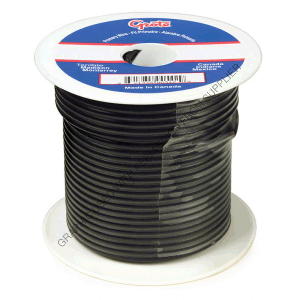 GRO 87 4002 PRIMARY WIRE, 8 GAUGE, BLACK 100 FT SPOO