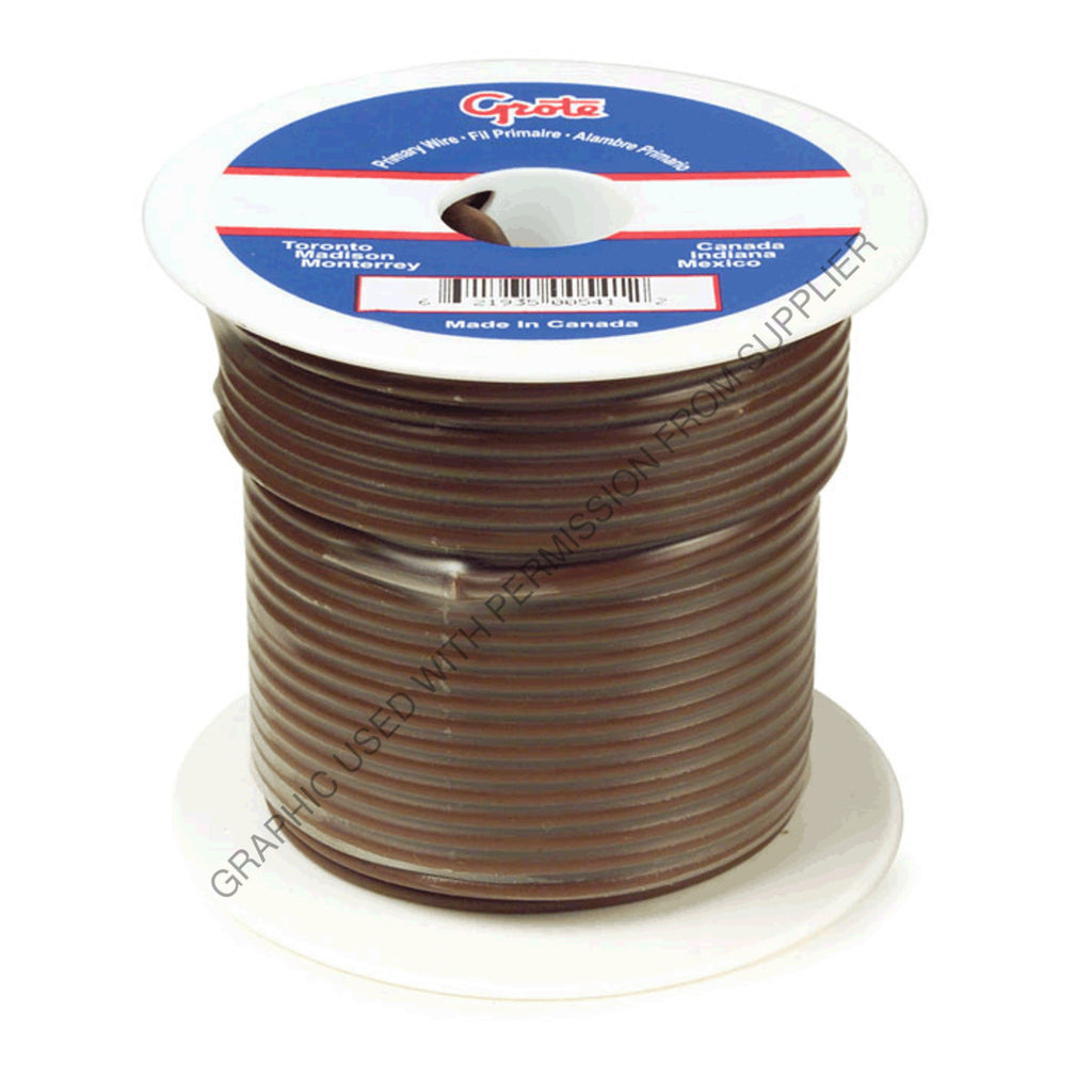 GRO 87 6001 TEMP PRIMARY WIRE, 12 GAUGE, BROWN, 100 FT SP