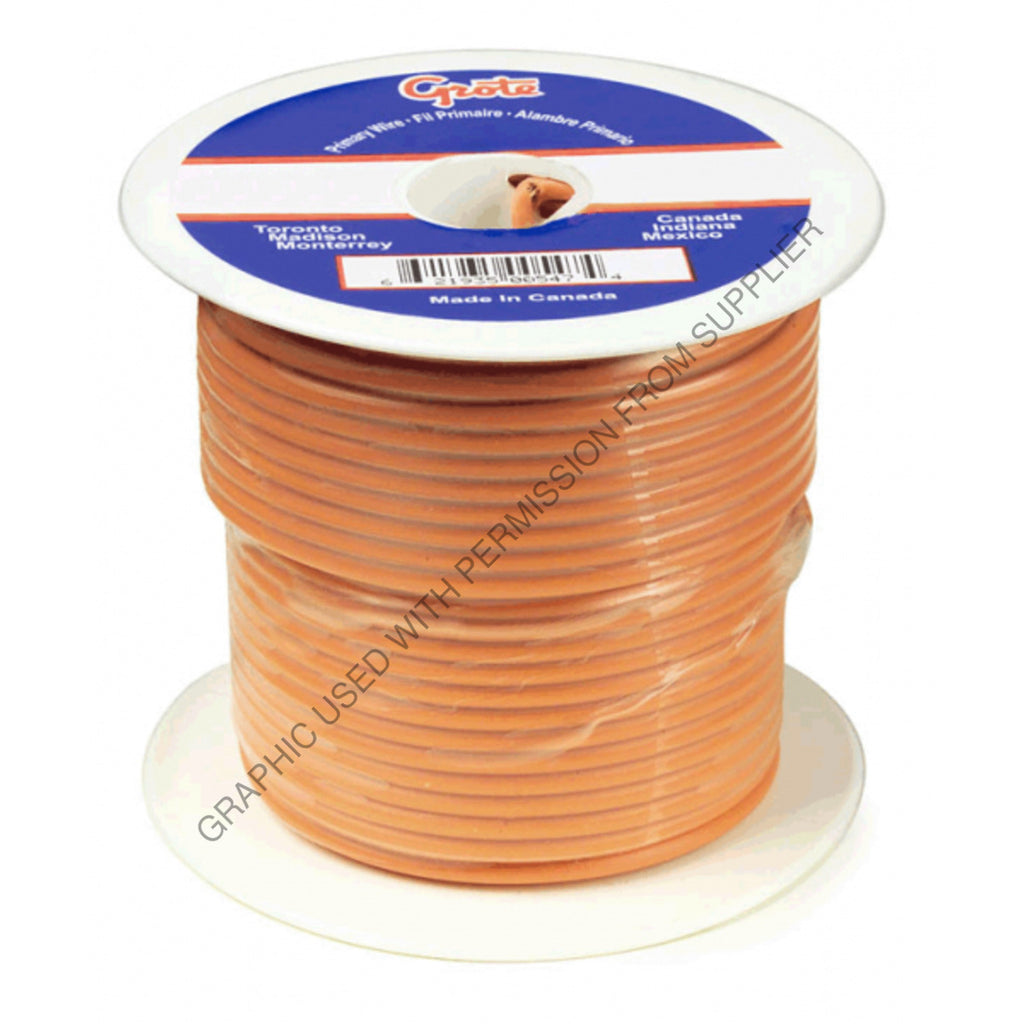 GRO 87 7012 PRIMARY WIRE, 14 GAUGE, ORANGE, 100 FT S