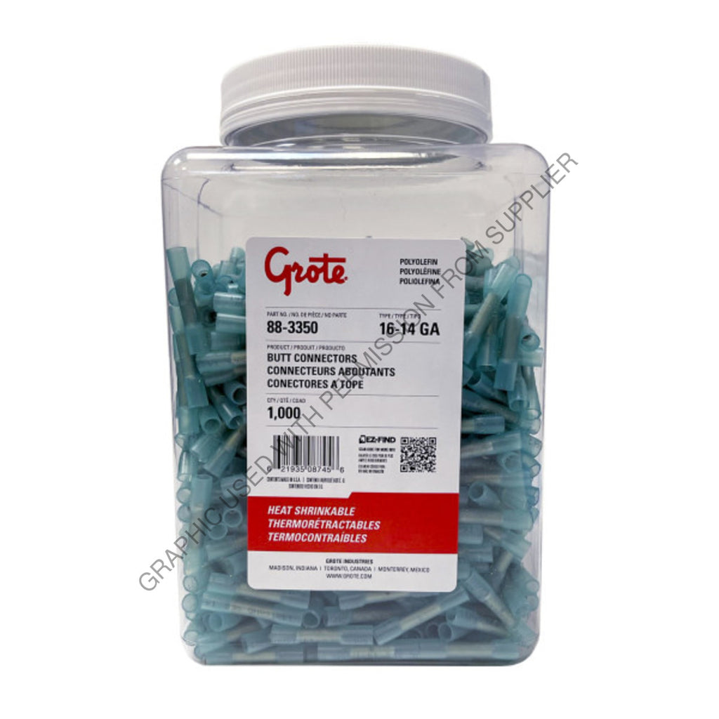 GRO 88 3350 CONNECTR, HS BUTT, POLY, 16-14GA, 1000PK