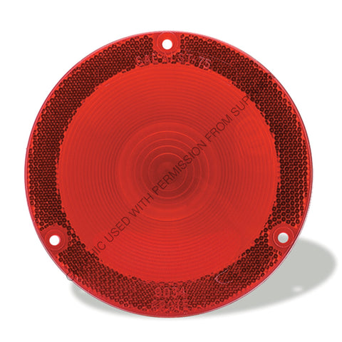 GRO 90342 RED PLASTIC RND LENS