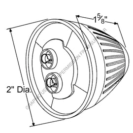 GRO G3093 LED LAMP-BEEHIVE,2IN,YELLOW,9-DIODE