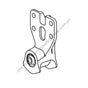 HDR 64316 000 SHACKLE BRACKET W/BUSHING-RR