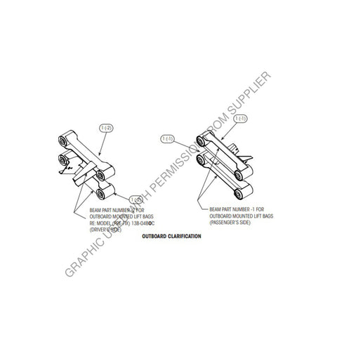 HDR R D 14784 1 BEAM ASSEMBLY HLP/HLN/H LH